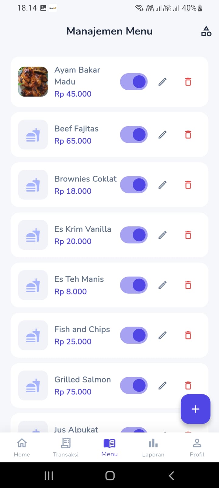 Screenshot KasirKit - Cafe Resto