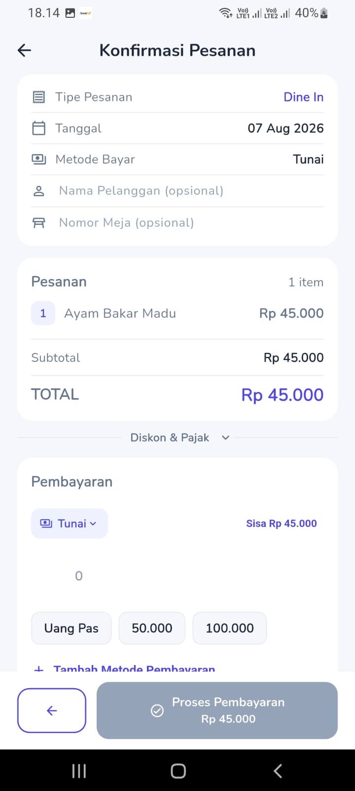 Screenshot KasirKit - Cafe Resto