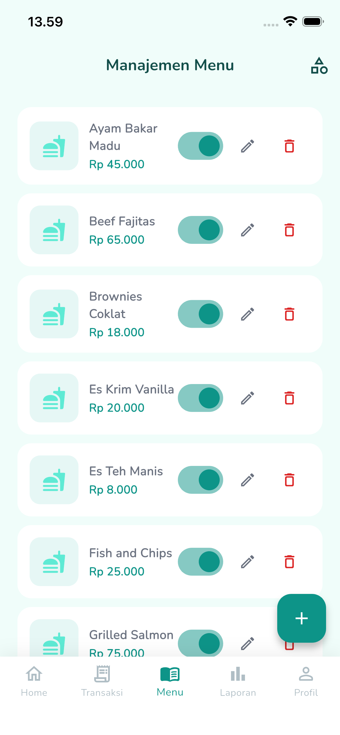 Screenshot Cafe Resto