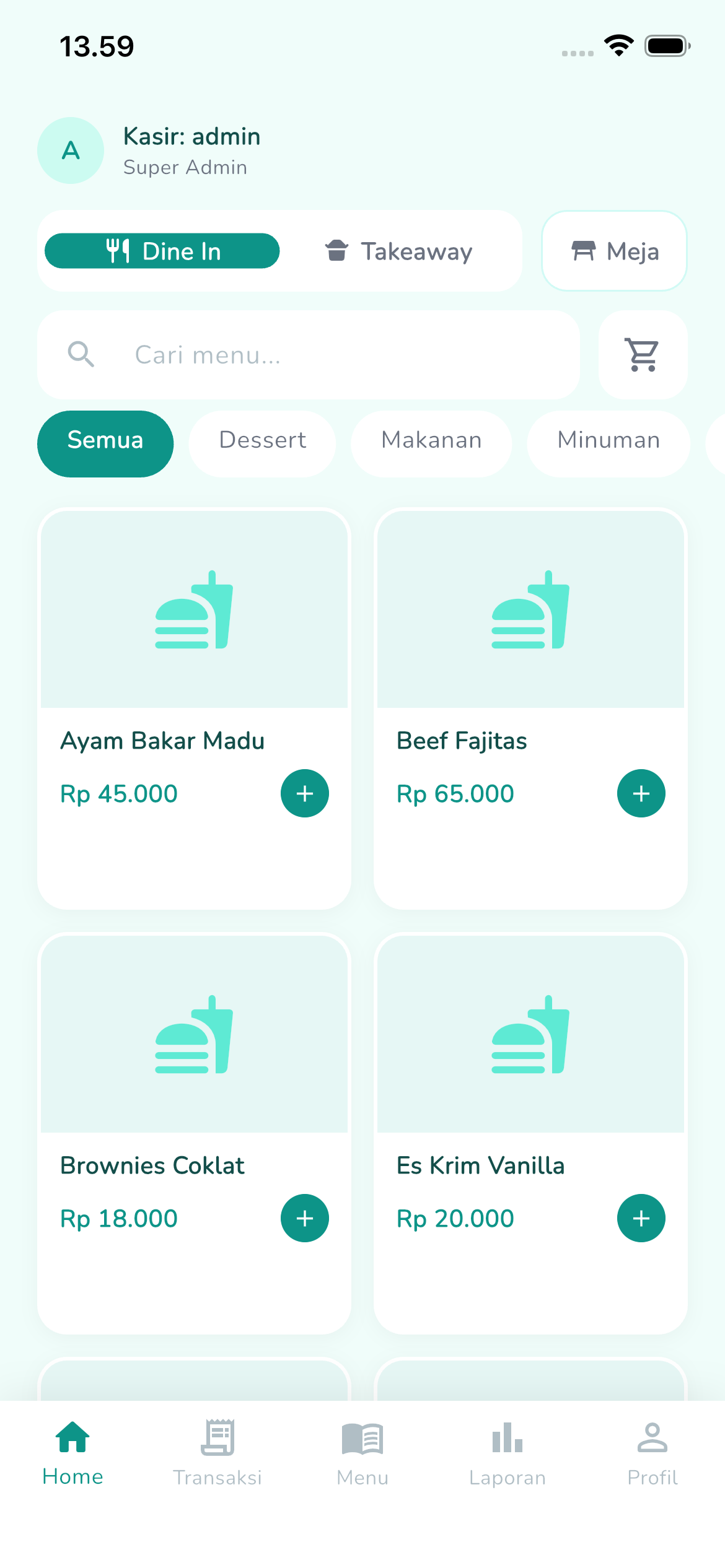Screenshot Cafe Resto